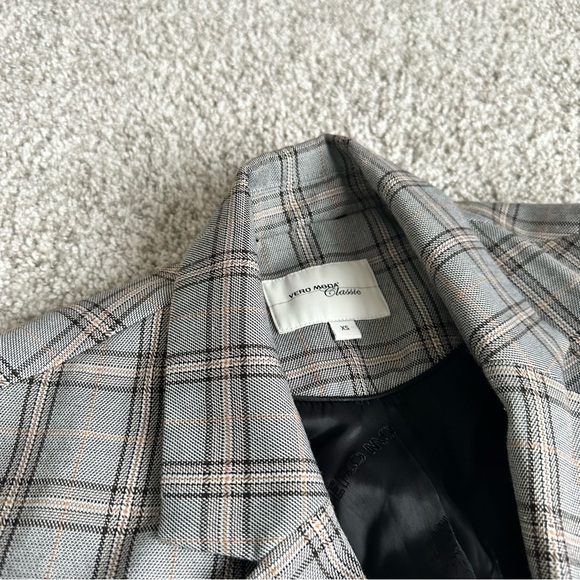Vero Moda Plaid Grey Blazer - size XS - Picture 3 of 5